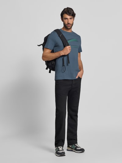 camel active T-shirt met labelprint Petrol - 1