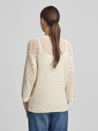 JOOP! Strickpullover mit 3/4-Arm Modell 'Kilana' Beige 5