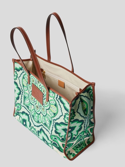 Etro Shopper mit Paisley-Dessin Grün 5