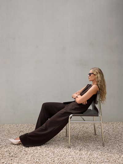 Style Icon Collection Weite Hose aus fließendem Stoff - curated by Anouk Yve Dunkelbraun 6
