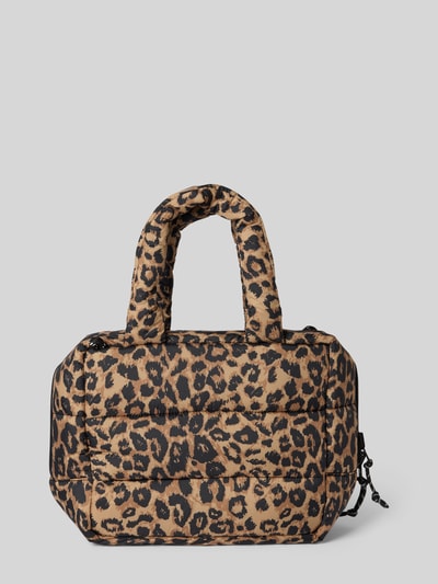 MADS NØRGAARD Handtasche mit Allover-Animal-Print Modell 'Boxy' Mittelbraun 4