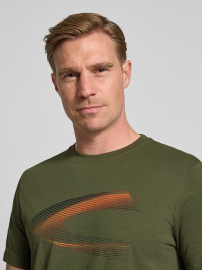 camel active T-shirt met ronde hals Olijfgroen - 3