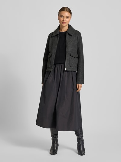 Vero Moda Regular fit jack met klepzakken, model 'SAFIR' Antraciet gemêleerd - 1