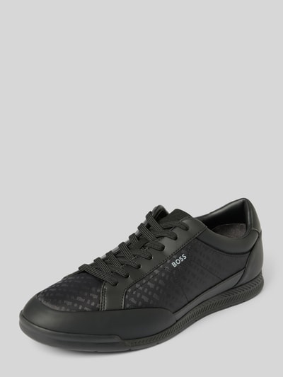 BOSS Lage sneakers met structuurmotief, model 'NITAN'  - 1