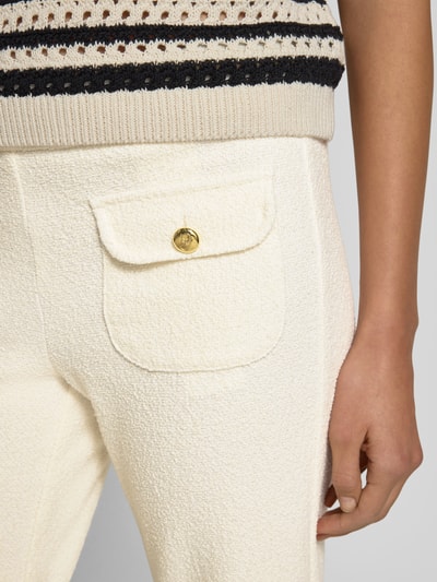 Cambio Flared stoffen broek in verkorte pasvorm Offwhite - 3