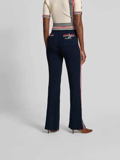 Rabanne Flared Fit Stoffhose in Strick-Optik Marine 5