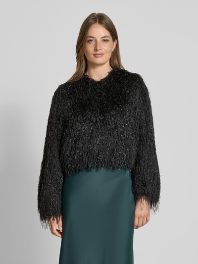 V by Vera Mont Jacke aus Effektgarn mit Rundhalsausschnitt Black 4