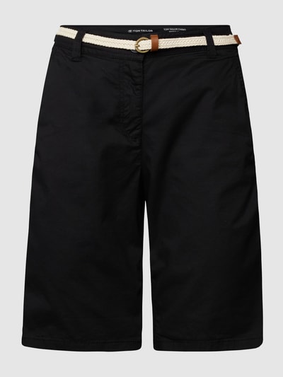 Tom Tailor Shorts mit Gürtel in Flecht-Optik Black 2