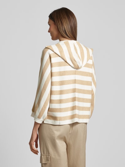 Tom Tailor Pullover mit Streifenmuster und 3/4-Arm Beige 5