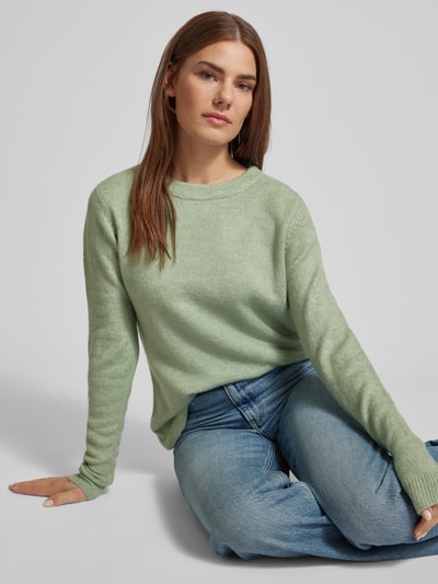 Fransa Gebreide pullover met ronde hals, model 'Rellis' Mintgroen - 3