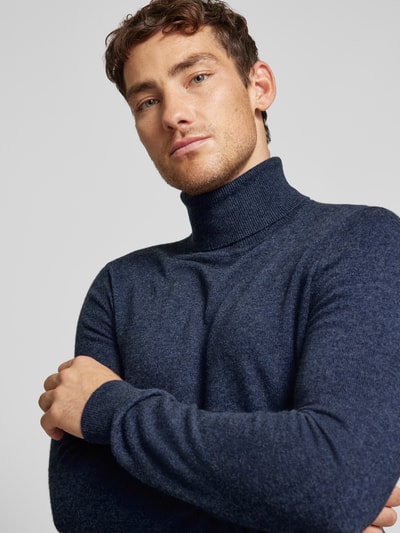 MCNEAL Strickpullover mit Rollkragen Dunkelblau Melange 3