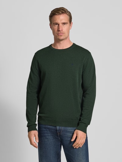 Fynch-Hatton Gebreide pullover met ronde hals Flessengroen - 4