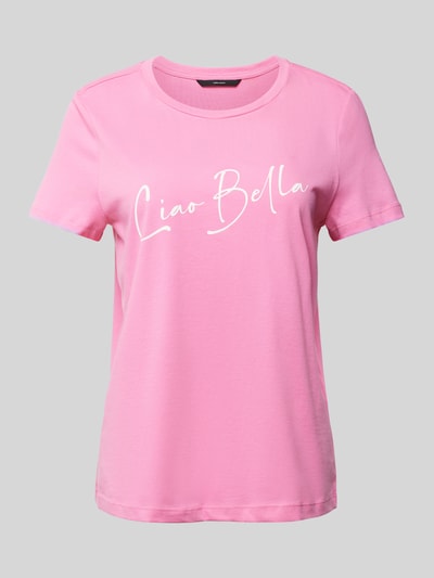 Vero Moda T-shirt met opschrift, model 'Bonnie' Neon roze - 2