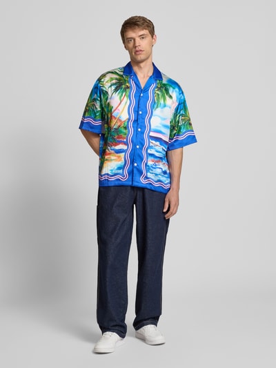 Review X MATW Vrijetijdsoverhemd met knoopsluiting Blauw - 1