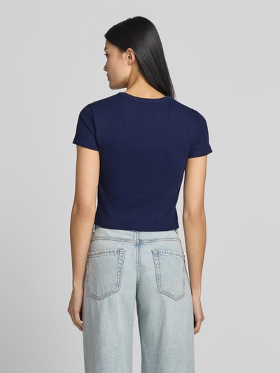 HUGO Regular Fit T-Shirt aus Baumwoll-Mix Modell 'DELANOR_4' ' Marine 5