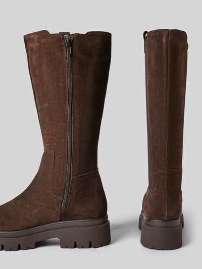 Tamaris Stiefel aus echtem Rindsvelours Dunkelbraun 2
