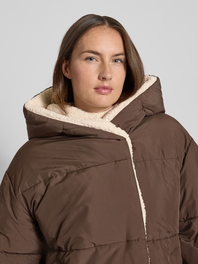 Jake*s Casual Steppjacke mit Futter aus Teddyfell Dunkelbraun 3