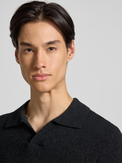 Christian Berg Men Strickpullover aus Woll-Kaschmir-Mix Anthrazit Melange 3