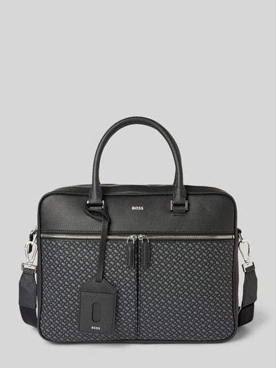 BOSS Laptoptasche mit Label-Detail Modell 'Zair' Black 1