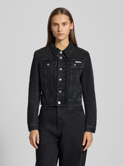 Calvin Klein Jeans Kurtka jeansowa z listwą guzikową Antracytowy 4