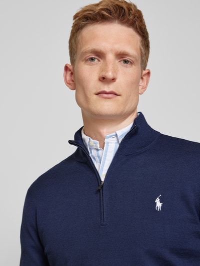 Polo Ralph Lauren Strickpullover mit Troyer-Kragen Marine 3