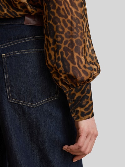 Lauren Ralph Lauren Loose Fit Langarmbluse mit Allover-Leo-Print Mittelbraun 3