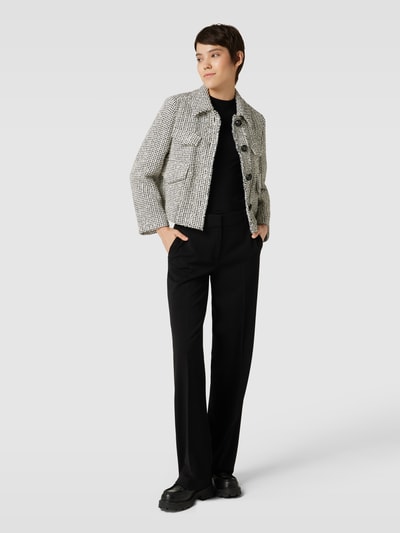 Luisa Cerano Blazer mit Strukturmuster und 3/4-Arm Offwhite 1