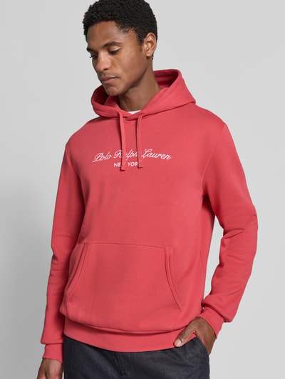 Polo Ralph Lauren hoodie in relaxed fit van katoenmix Kersenrood - 3