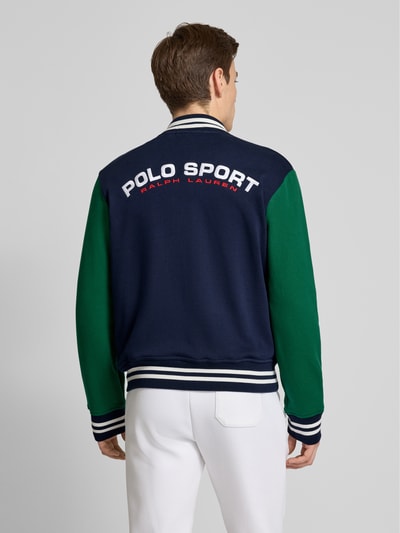 Polo Sport College-Jacke mit Label-Stitching Dunkelblau 5