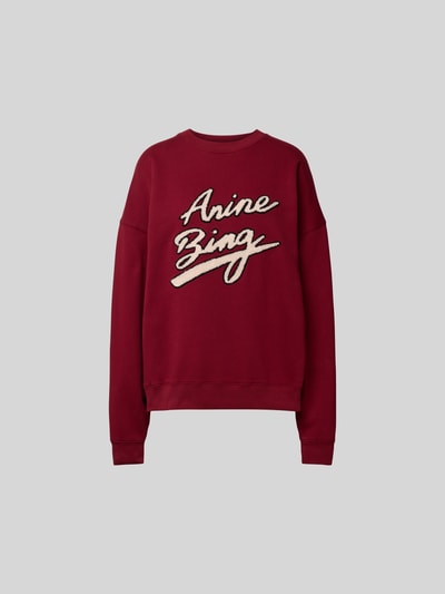 Anine Bing Oversized Sweatshirt mit Label-Detail Bordeaux 1