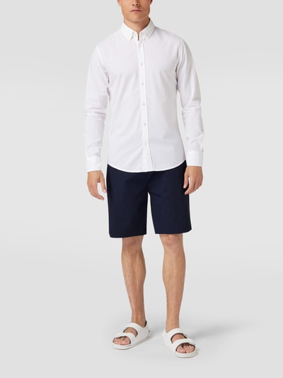 HUGO Bermuda met stretch, model 'Fivan' Marineblauw - 1