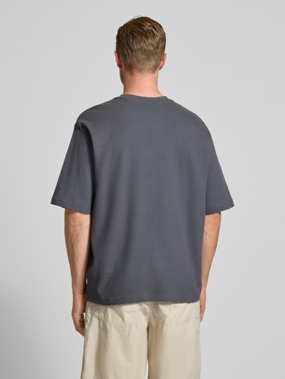 JAKE*S STUDIO MEN Relaxed Fit T-Shirt mit Rundhalsausschnitt Rauchblau 5