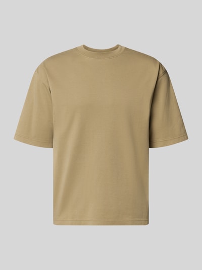 Jake*s Studio Men Relaxed fit T-shirt van puur katoen Olijfgroen - 2