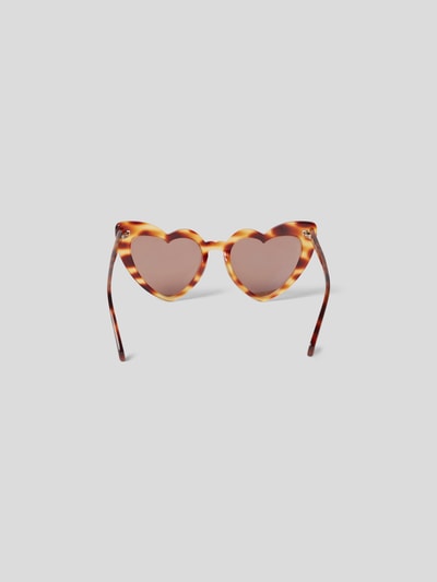 Saint Laurent Sonnenbrille in Schildpatt-Optik Mittelbraun meliert 6