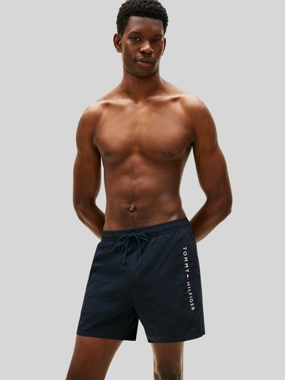 Tommy Hilfiger Badehose mit Label Print Dunkelblau 4
