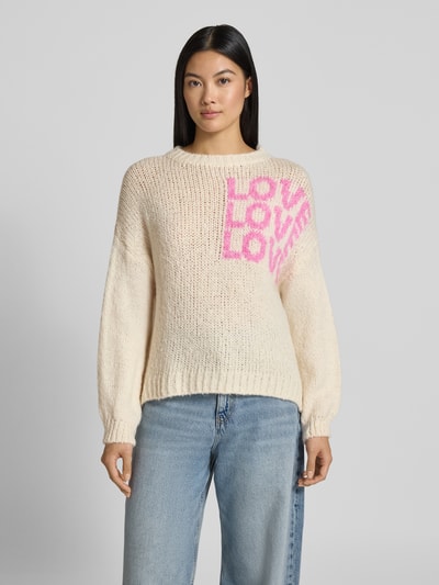 ZABAIONE Relaxed fit pullover met viscose, model 'Dela' Offwhite - 4