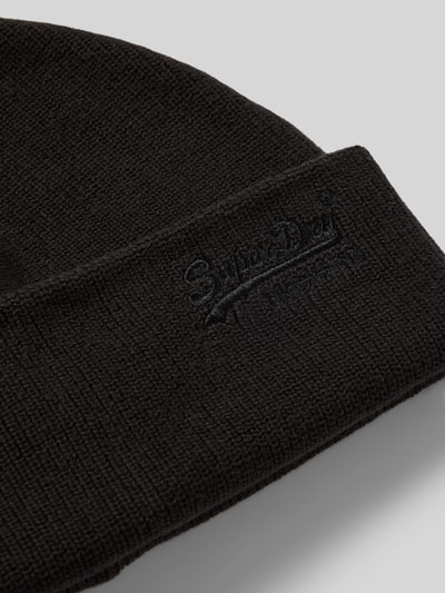 Superdry Beanie mit breitem Umschlag und Logo-Stitching Black 2