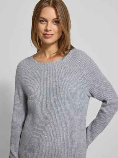 Fynch-Hatton Gebreide pullover van puur kasjmier met ronde hals Lichtgrijs gemêleerd - 3