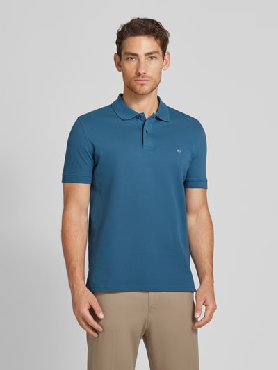 Christian Berg Men Poloshirt met labeldetail Petrol - 4