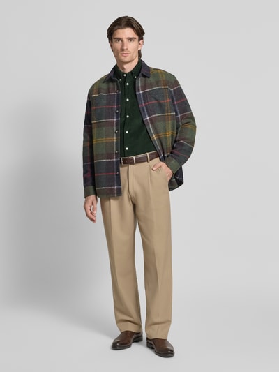 SELECTED HOMME Koszula sztruksowa o kroju regular fit z czystej bawełny model ‘DANNI’ Ciemnozielony 1