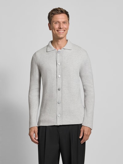 GRAN SASSO Gebreid jack van scheerwolmix met kasjmier Beige - 4