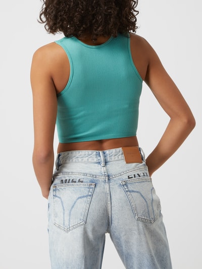 Only Cropped Top mit Rippenstruktur Modell 'Gwen'  Gruen 5