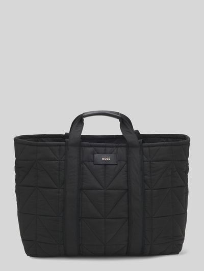 BOSS Shopper met doorgestikt motief, model 'PALMAH' Zwart - 2