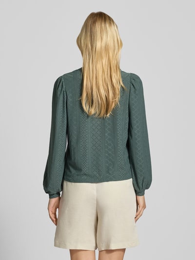 Only Relaxed Fit Blusenshirt mit Lochmuster Modell 'SANDRA' Schilf 5