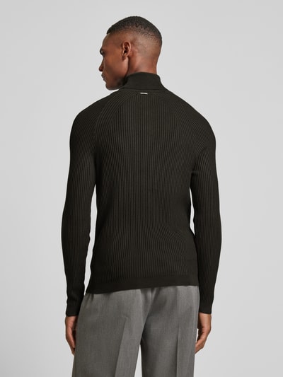 Antony Morato Gebreide pullover met structuurmotief Olijfgroen - 5