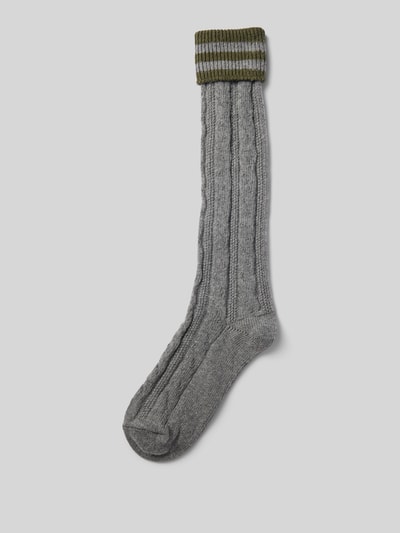 camano Socken mit Zopfmuster Modell 'COSY WIESN' Anthrazit Melange 1