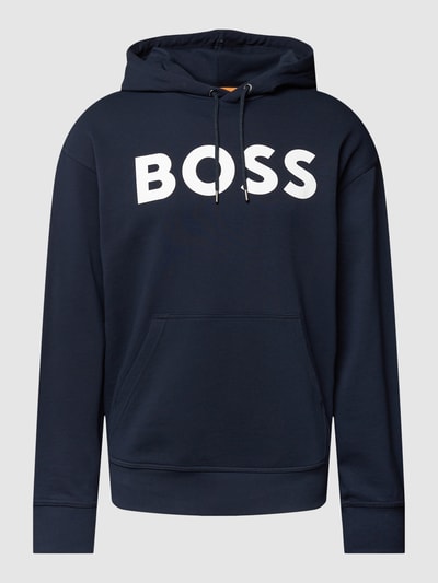BOSS Orange Hoodie mit Label-Design Marine Melange 2