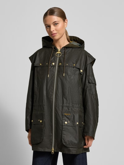 Barbour Regular Fit Funktionsjacke aus reiner Baumwolle (gewachst) Oliv 4