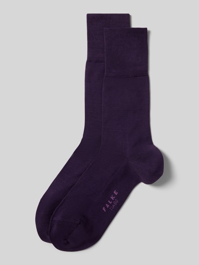 Falke Sokken met labelprint  Prune - 1