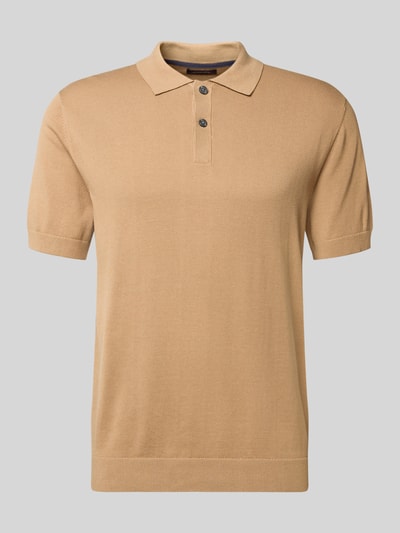 Christian Berg Men Regular Fit Poloshirt in Strick-Optik Sand 2